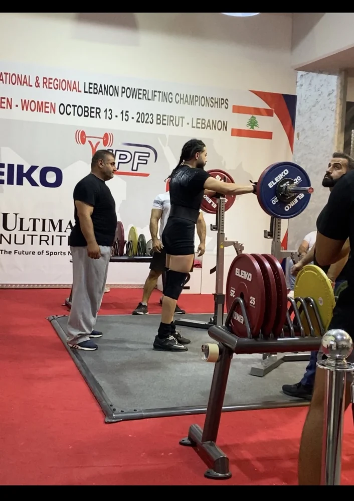Coaching support during a national and regional Lebanon powerlifting championship